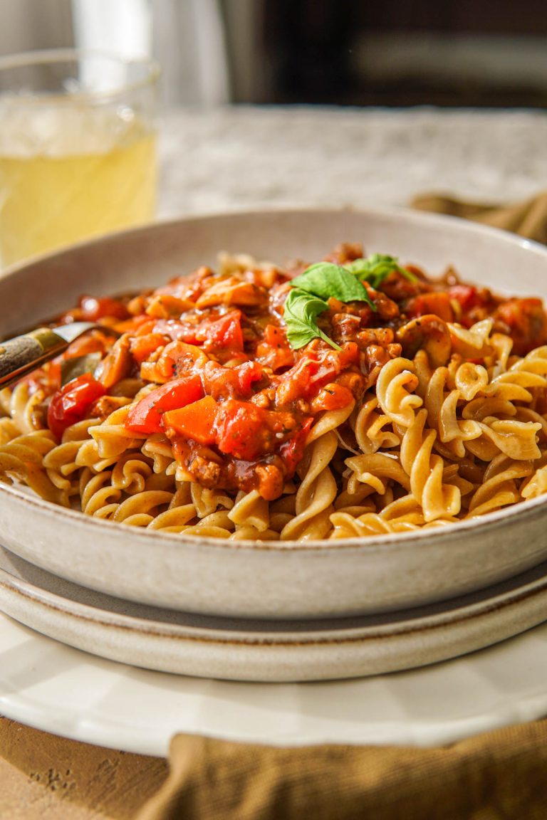 Klassieke Pasta Met Rode Saus Maar Dan Vegetarisch