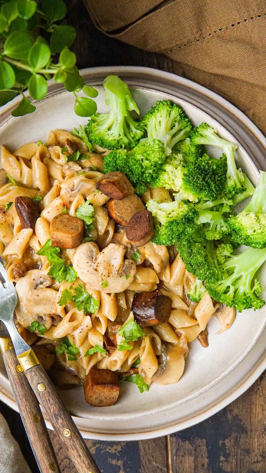 Vegan Pasta Met Champignon Roomsaus