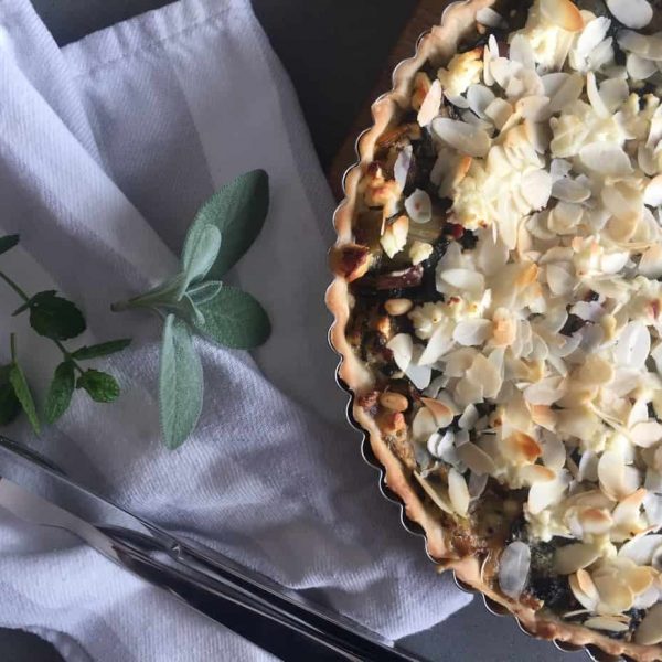 Quiche met snijbiet / warmoes, geinspireerd op Ottolenghi