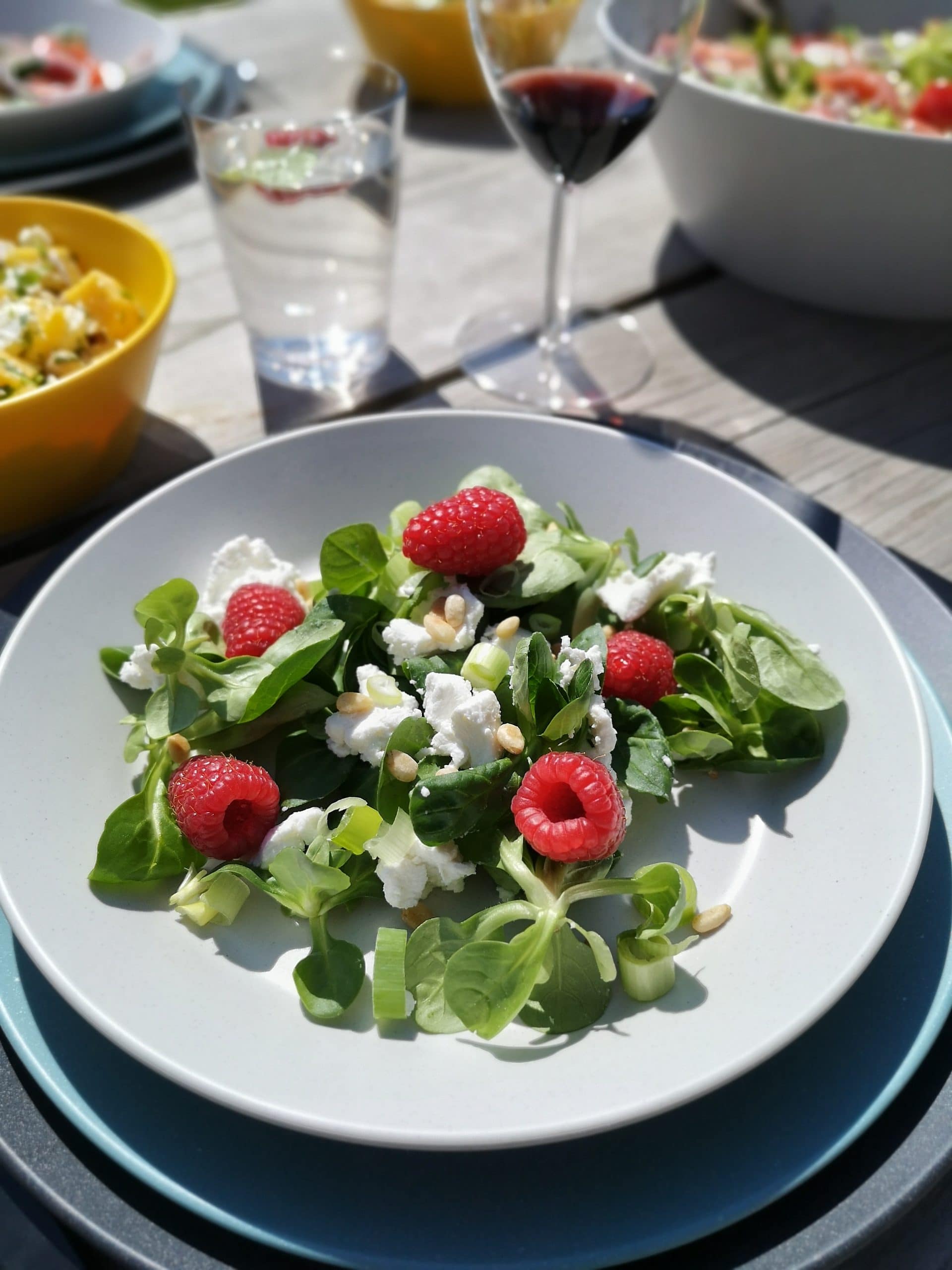 's zomerse salade met frambozen