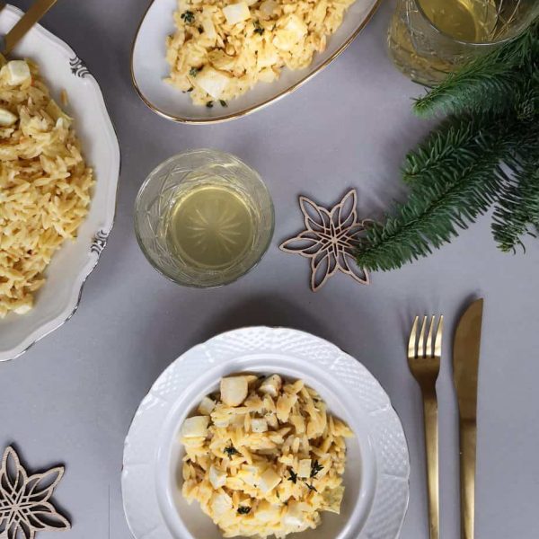 Kerst orzotto met knolselderij