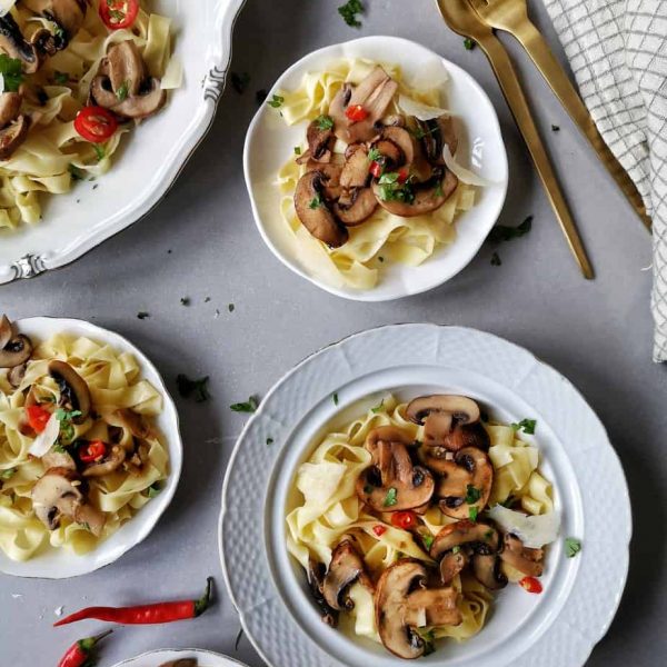 Pasta met paddenstoelen