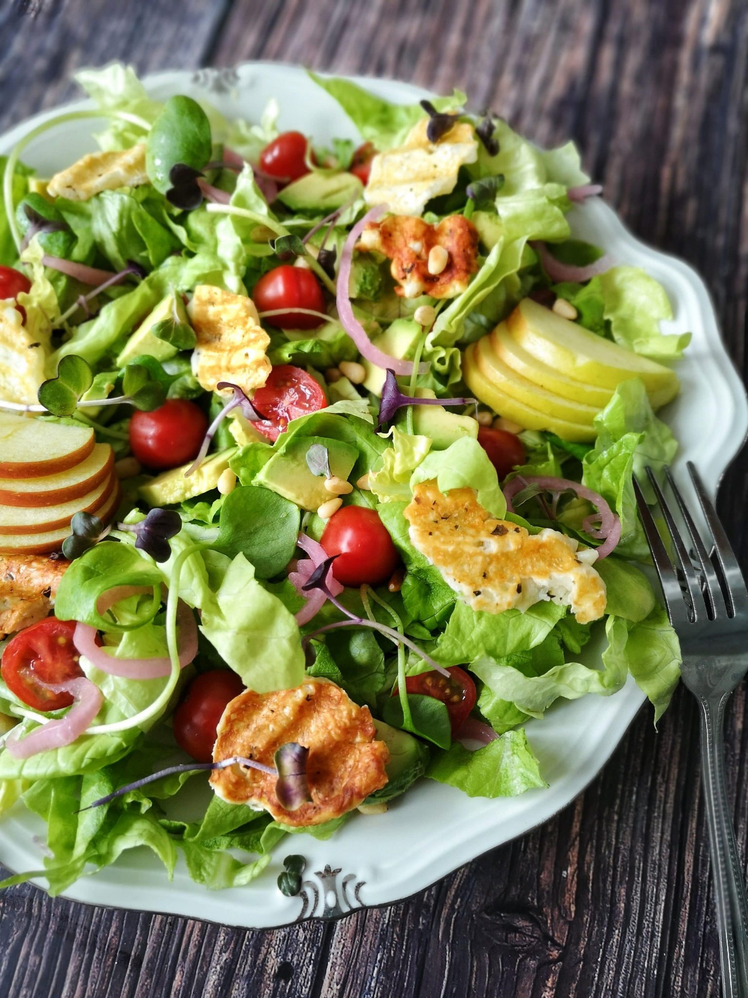 Salade met halloumi