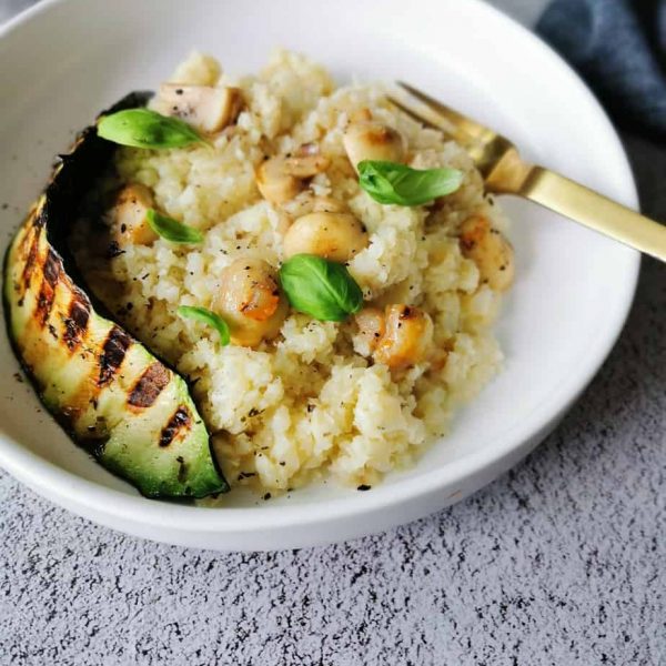 Koolhydraatarme vegetarische risotto