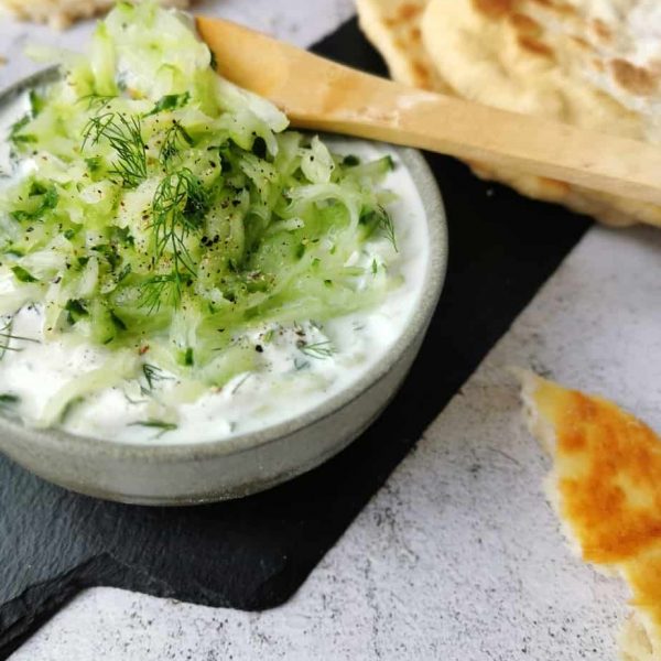 Zelfgemaakte Griekse tzatziki