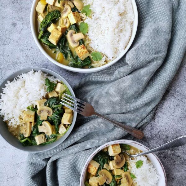 Vegetarische groene curry