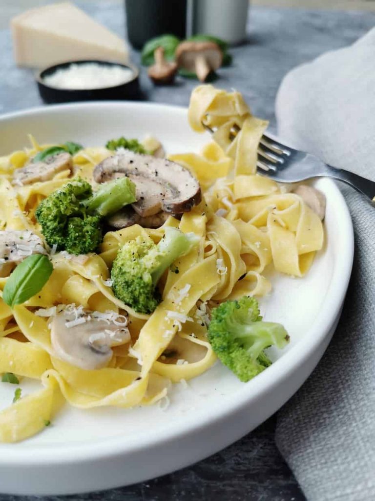 Vegetarische pasta tagliatella