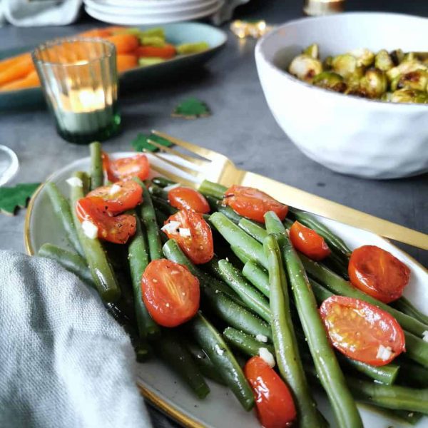 Kerst vegetarisch bijgerecht sperziebonen