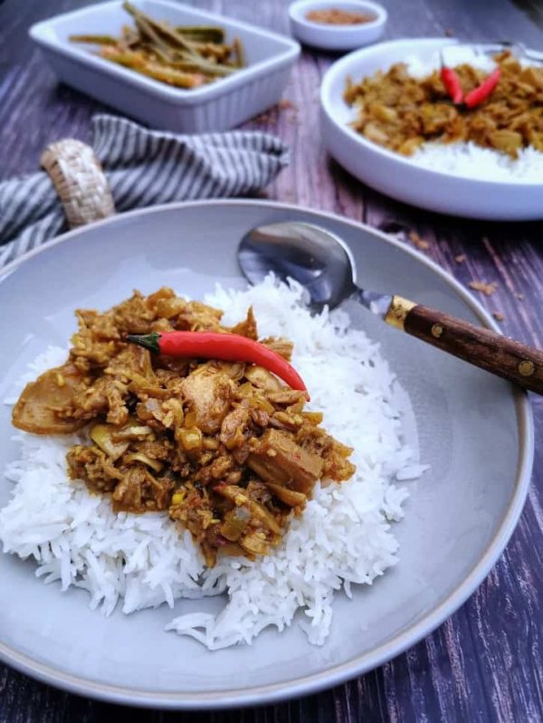 Vegan Indische rendang van jackfruit