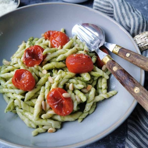 Vegetarische pasta pesto