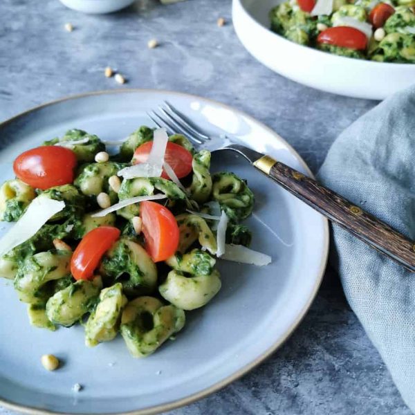 Pasta Popeye vegetarisch tortellini