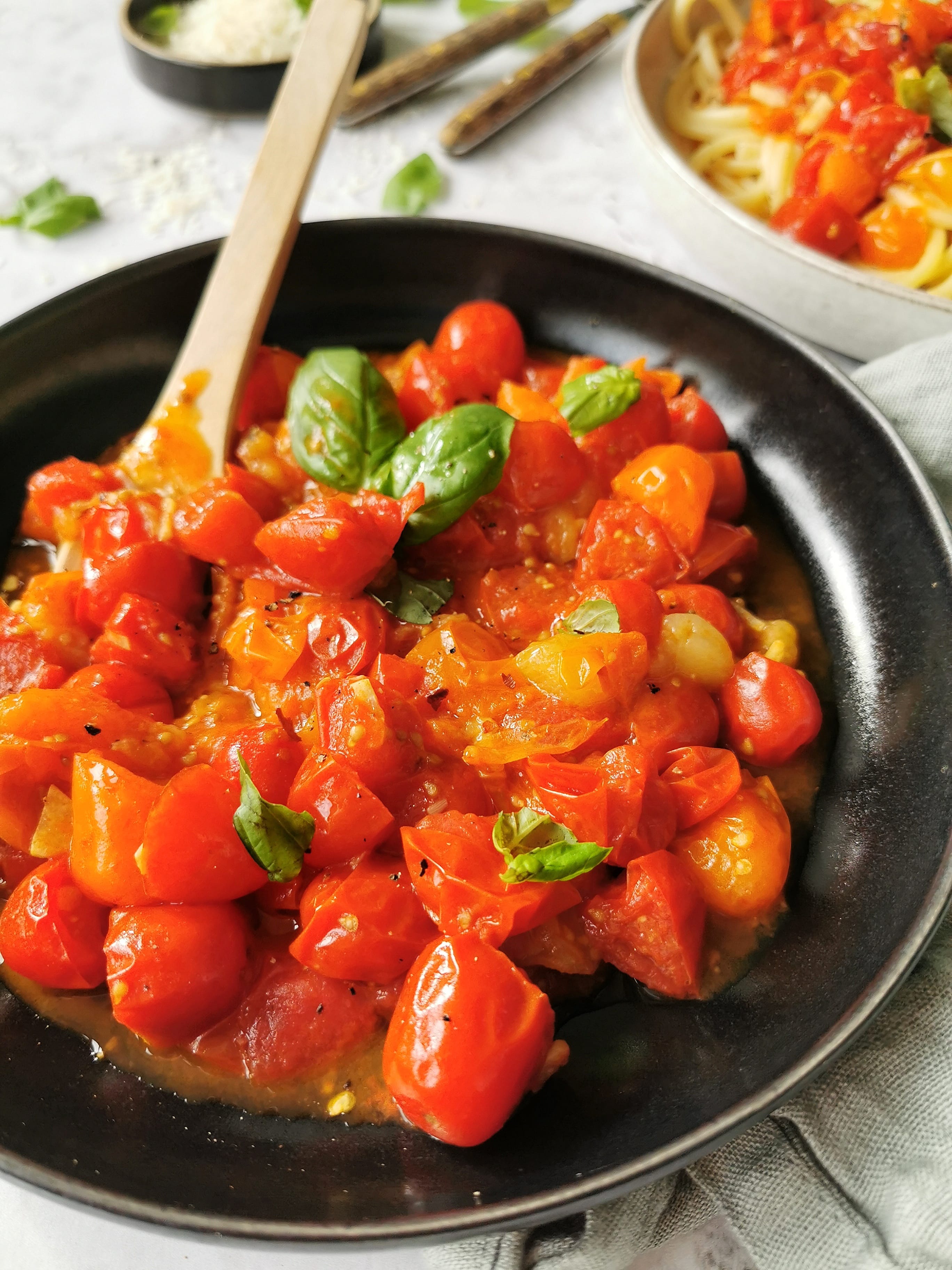 Recept voor vega pasta rode saus