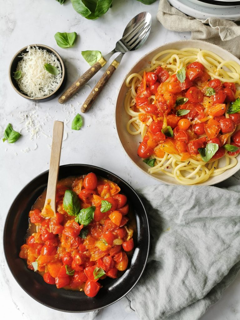 Recept voor vega pasta rode saus