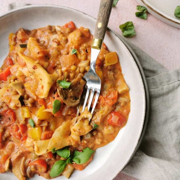 Vegetarische lasagne uit de pan