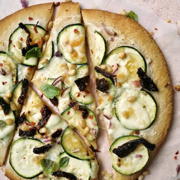 Vegetarische pizza bianca