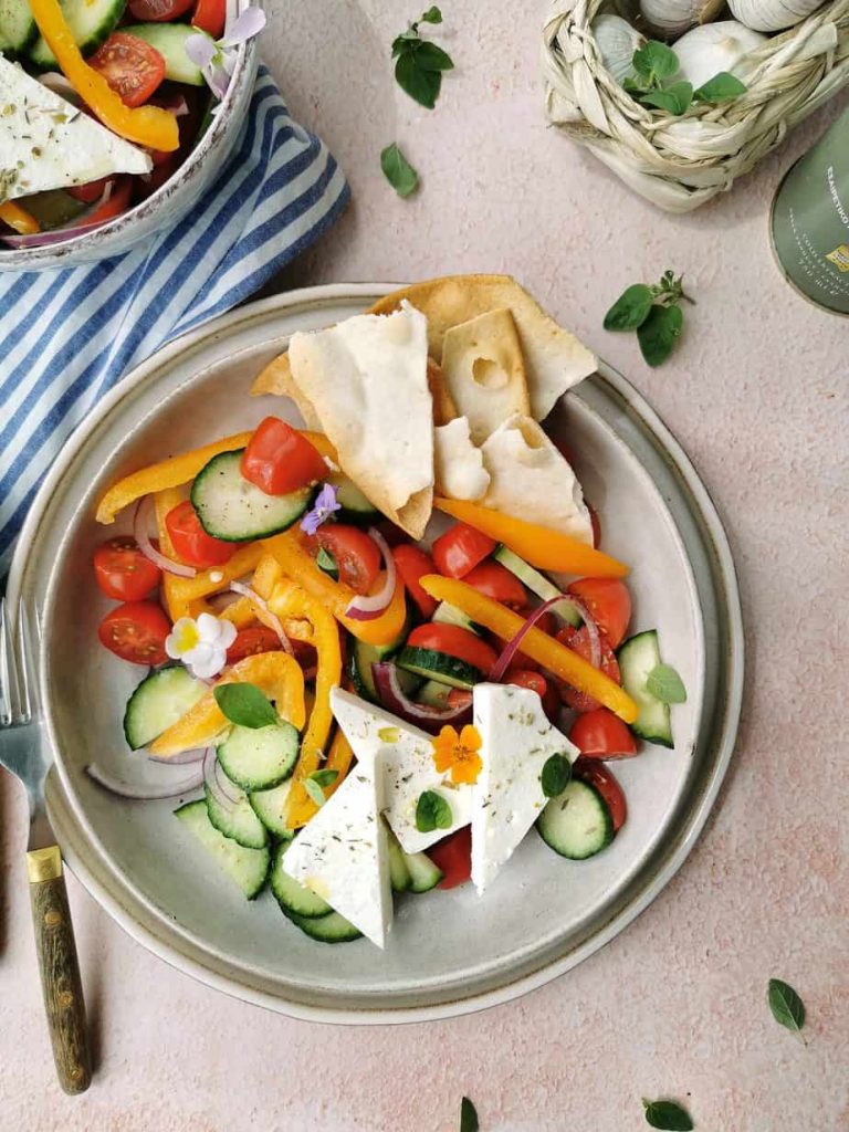 Vegetarische Griekse salade