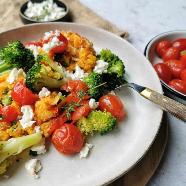 Vegetarische stamppot zoete aardappel