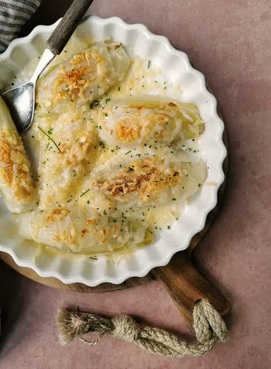 Brawl Goed Kijkgat Witlof met kaas uit de oven, een vegetarisch recept