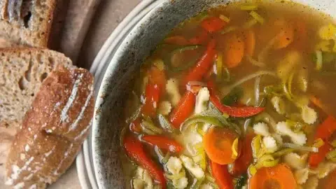 Recept voor vegetarische groentesoep zonder pakjes en zakjes