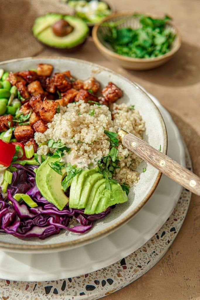 Recept voor vegan salade bowl
