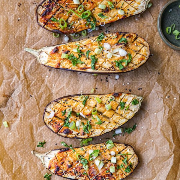 Recept voor vegan miso aubergine