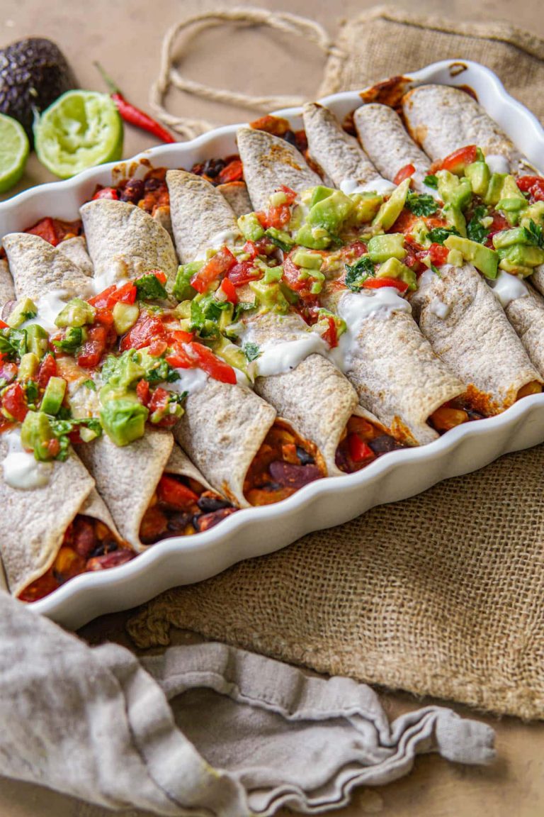 Recept voor vegan enchilada's met gerookte tofu