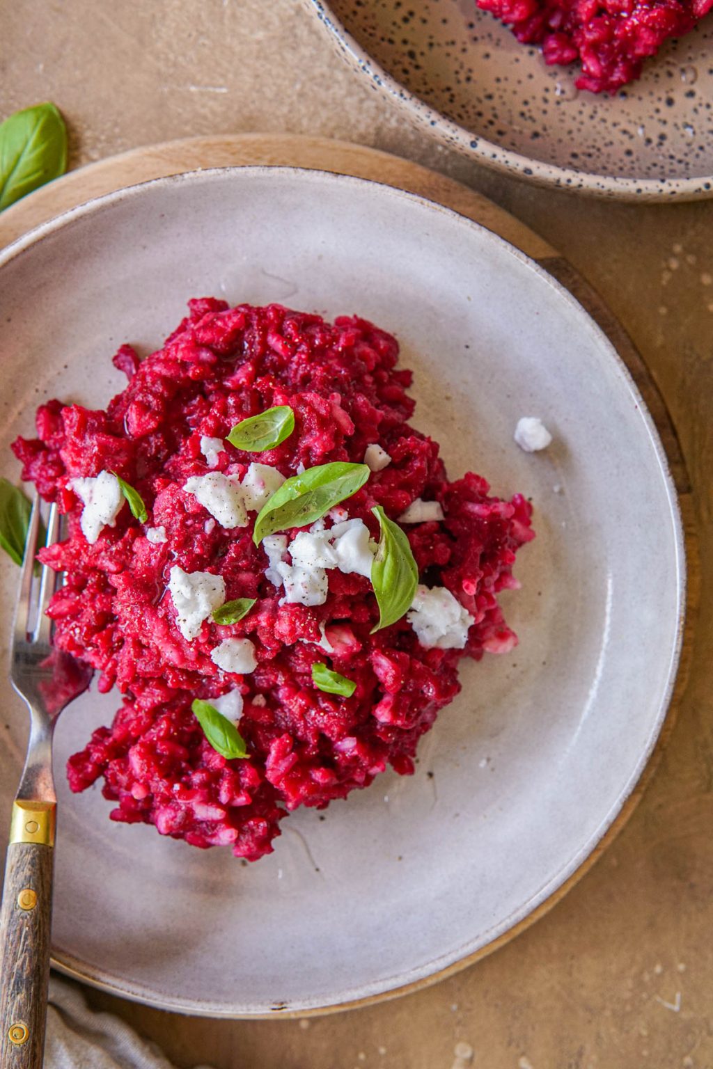 Bieten risotto met geitenkaas