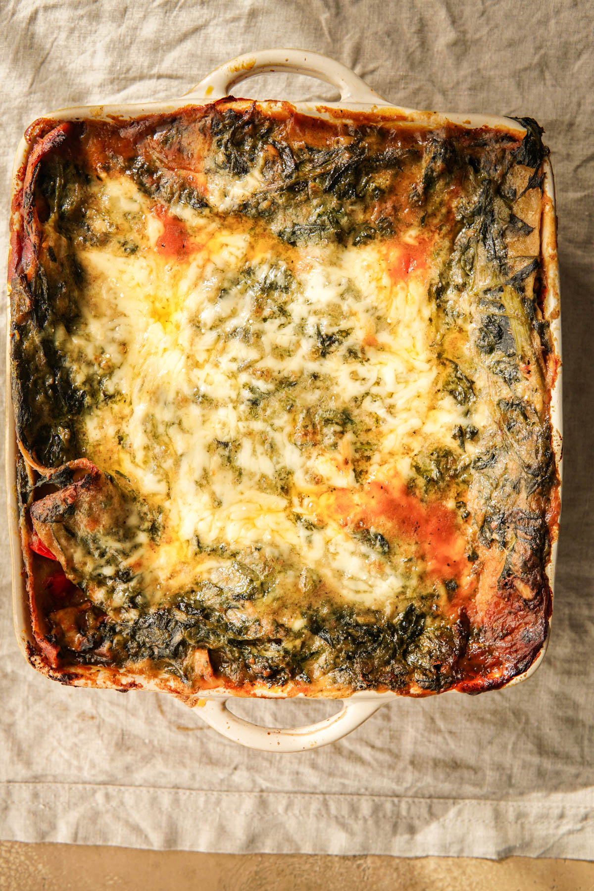 Recept voor vegetarische lasagne met spinazie