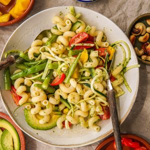 Recept voor vegetarische pastasalade maaltijdsalade