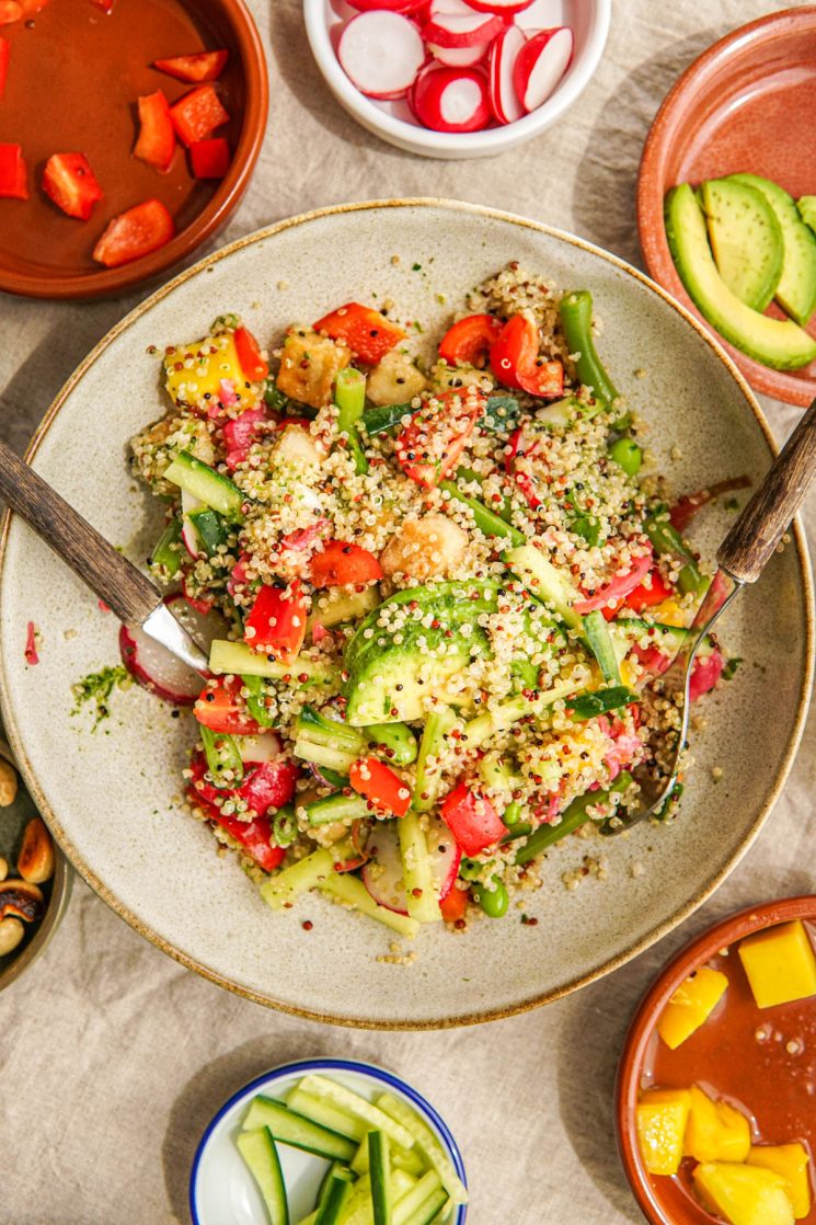 Recept voor quinoa maaltijdsalade vegetarisch
