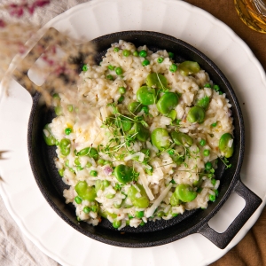 Vegetarische zomer risotto recept